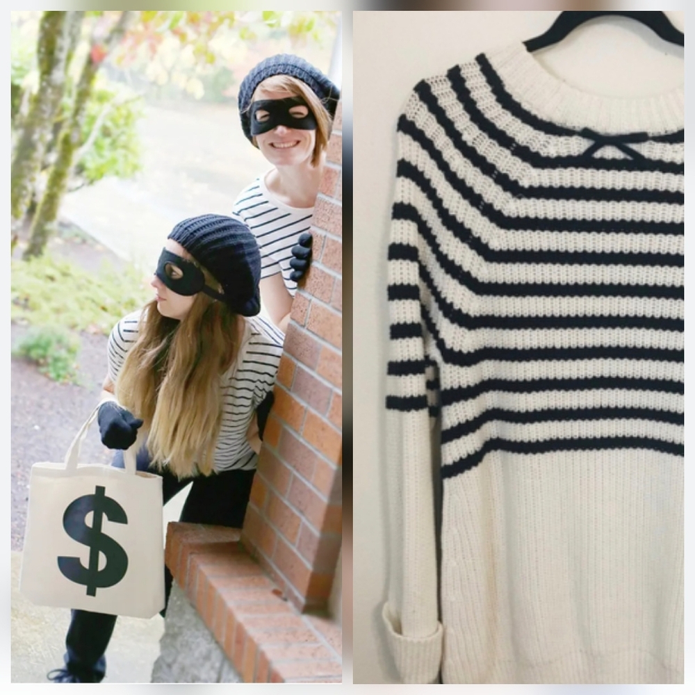 🚫Old Listing🚫 🎃Robber Halloween Costume Inspiration ♠️ Kate Spade Sweater